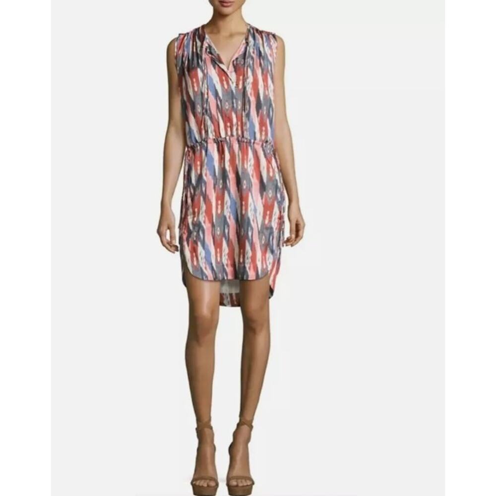 Isabel Marant Etoile Hollis Ikat Shift Dress Sleeveless Bohemian Chic SZ 2 FR 34